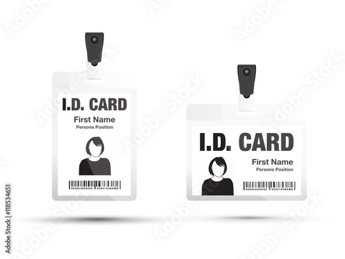 id card woman in black
