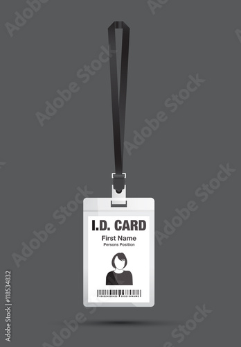 id card woman in black