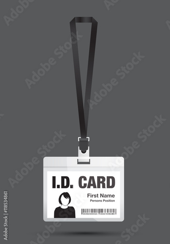id card woman in black