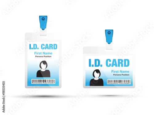 id card woman blue
