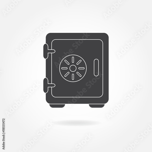 Safe icon isolated on white background. Security concept. Vector illustration.