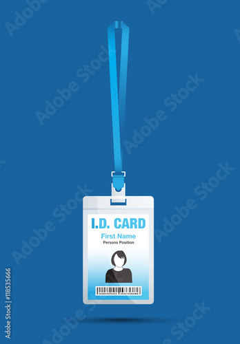 id card woman blue