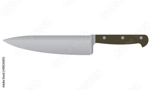 Knife icon isolated on white background. Vector illustration of colorful kitchen knive.