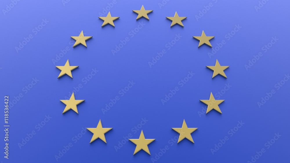 twelve stars. 3D illustration. 3D CG. twelve stars. 3D illustration. 3D CG.