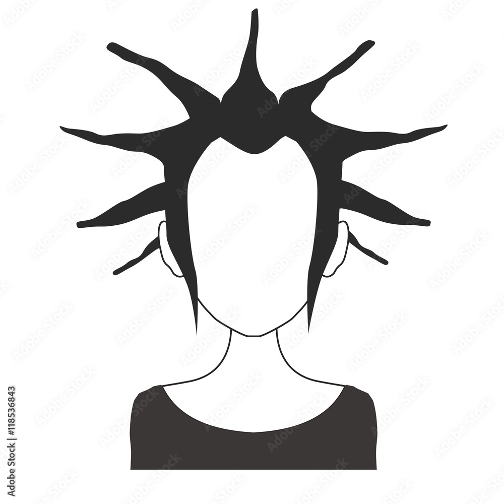 Black and white woman avatar nr. 60 Black and white woman avatar nr. 60