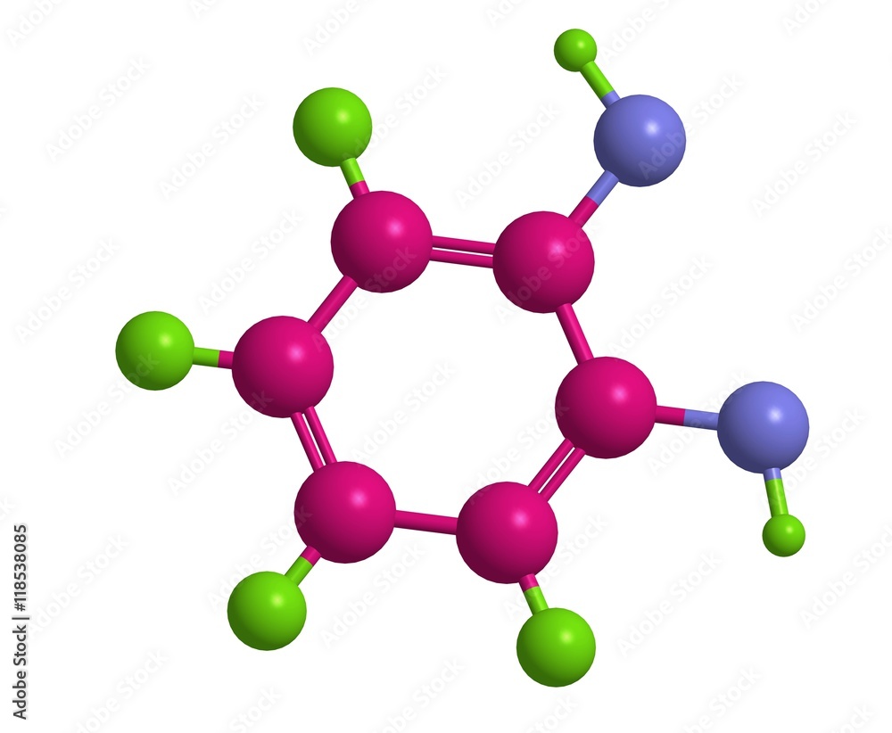 Molecular structure of Catechol,3D rendering Molecular structure of Catechol,3D rendering