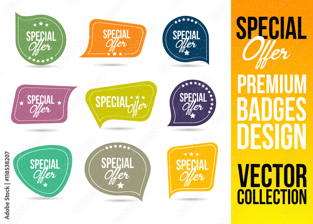 Special Offer Logo Badge and Emblem in Flat Design Style.