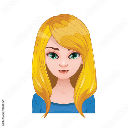 Blonde woman with long loose hair
