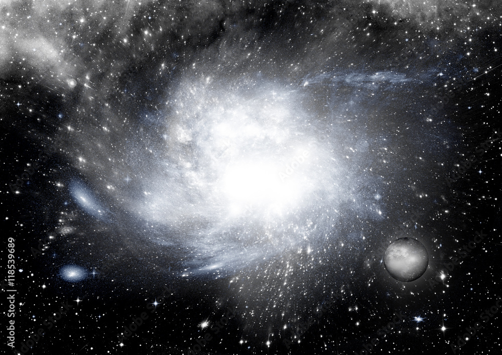 galaxy in a free space galaxy in a free space