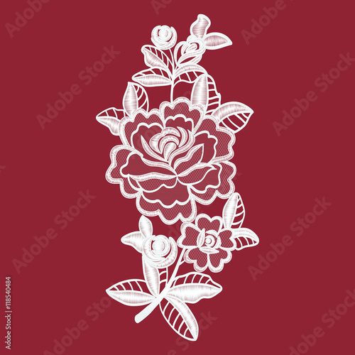 lace rose,floral element, decoration lace