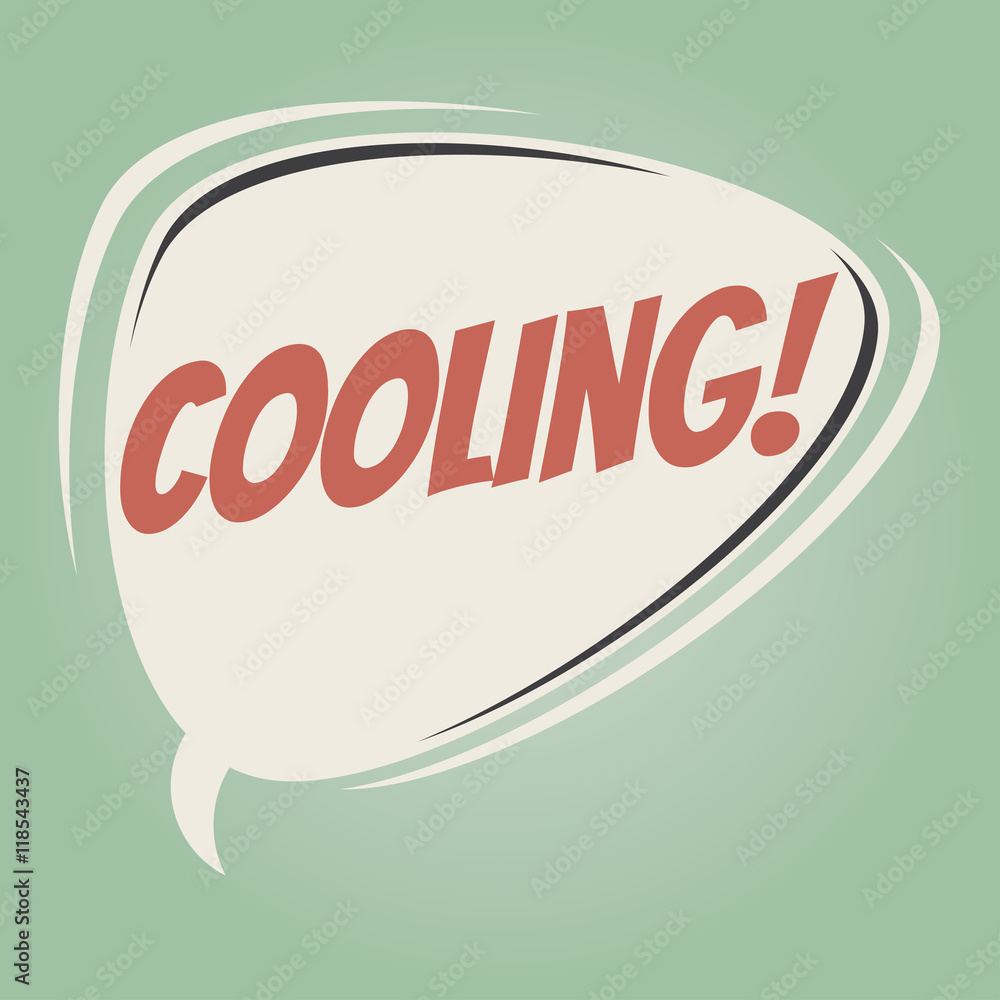 cooling retro speech balloon cooling retro speech balloon
