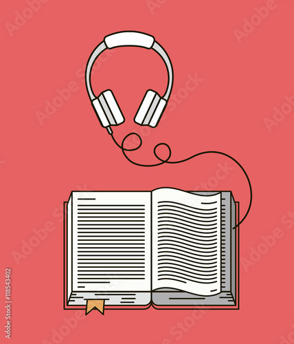 audio book isolated icon vector illustration design
