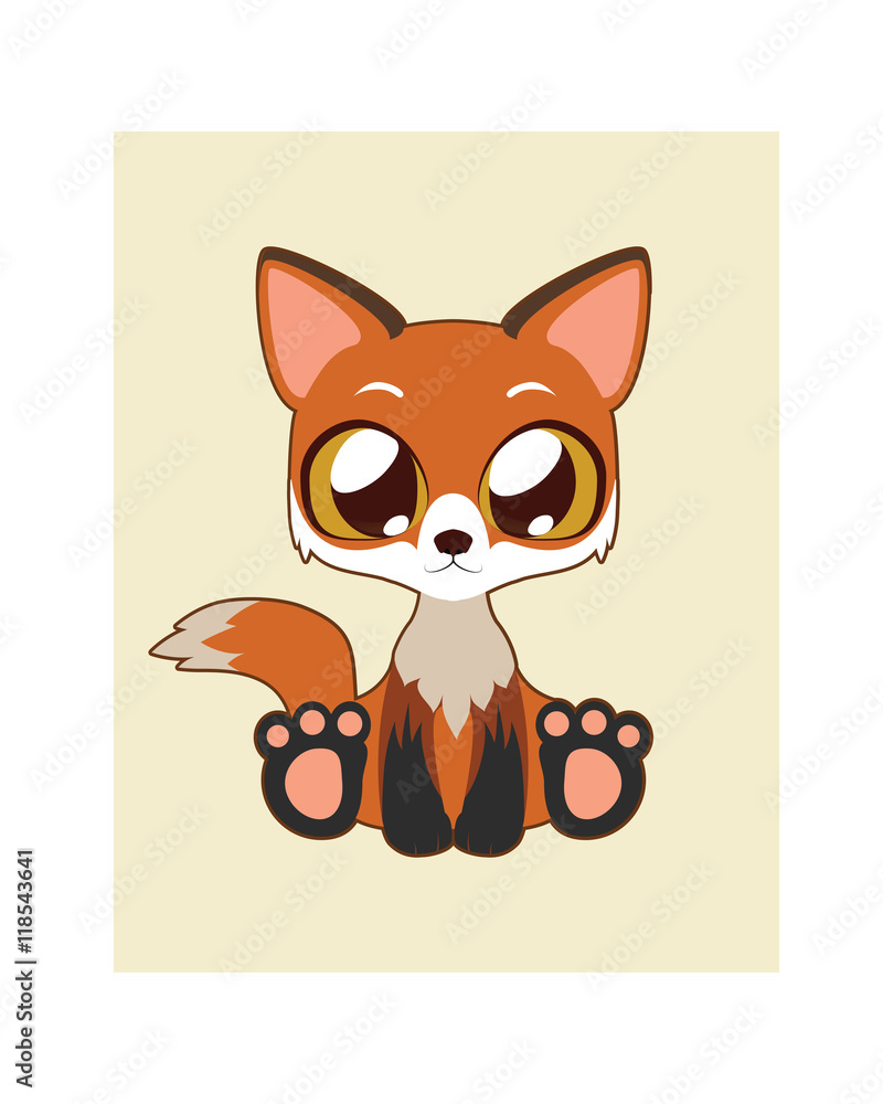 Obraz premium Cute fox illustration