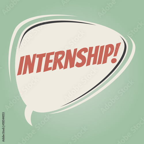 internship retro speech balloon