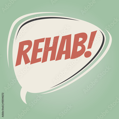 rehab retro speech balloon