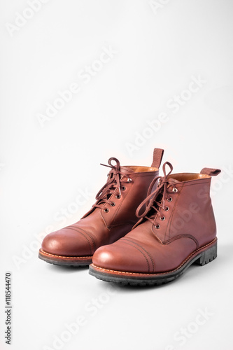 Mens brown leather boot