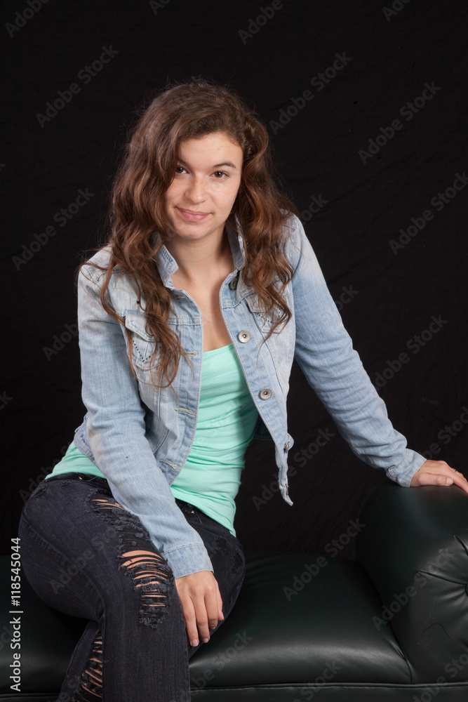 Lovely woman relaxed and smiling Lovely woman relaxed and smiling