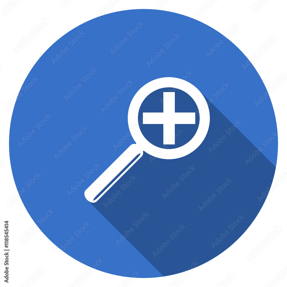 Flat design blue round web lens vector icon Flat design blue round web lens vector icon