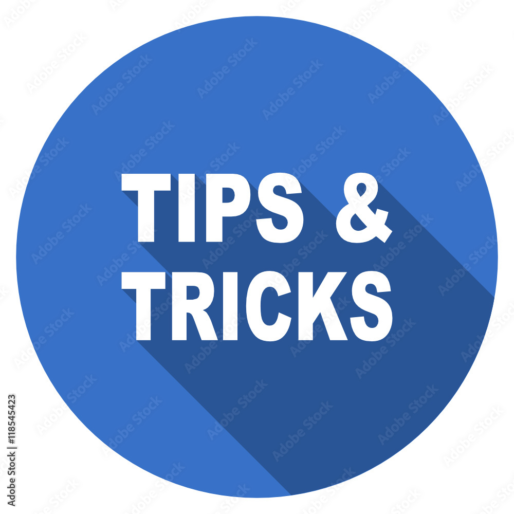 Flat design blue round web tips tricks vector icon Flat design blue round web tips tricks vector icon