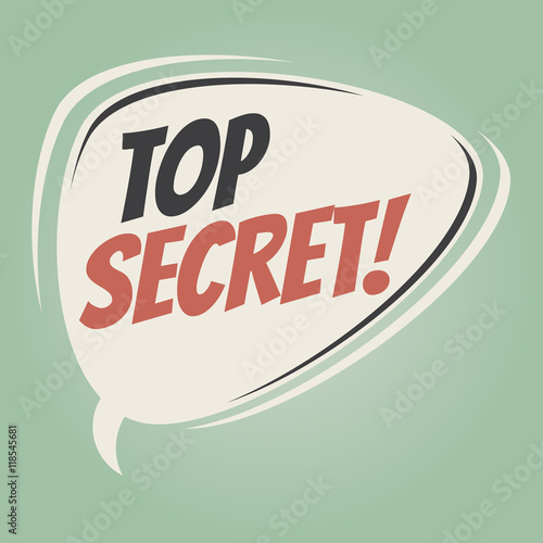 top secret retro speech balloon