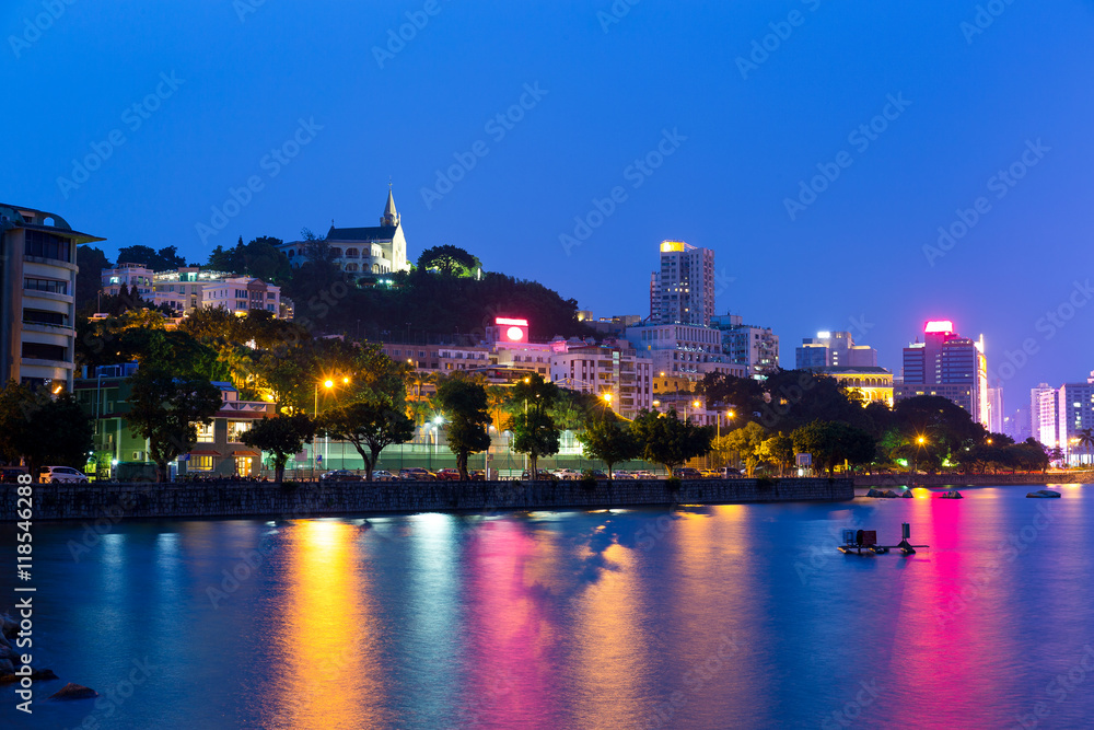 Naklejka premium Macau city at night