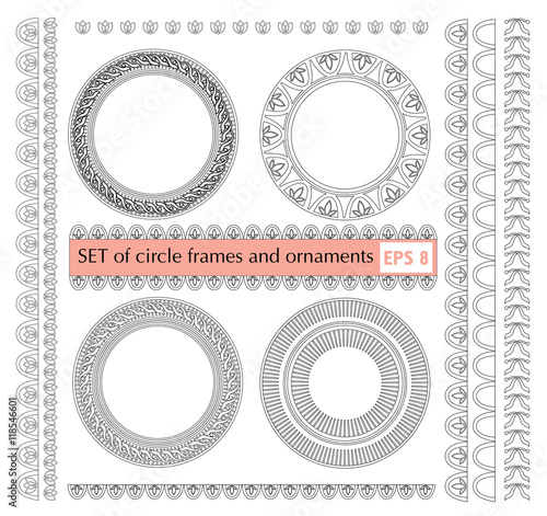 set of circle frames