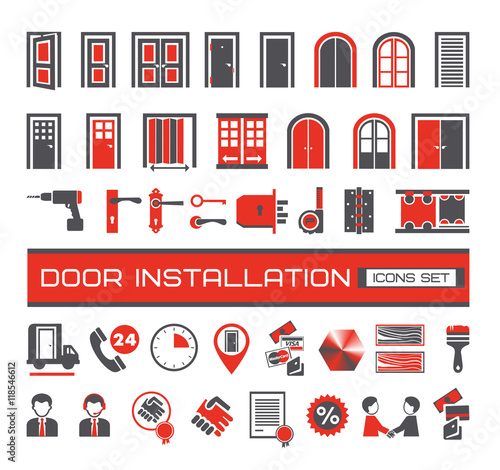 door installation icons