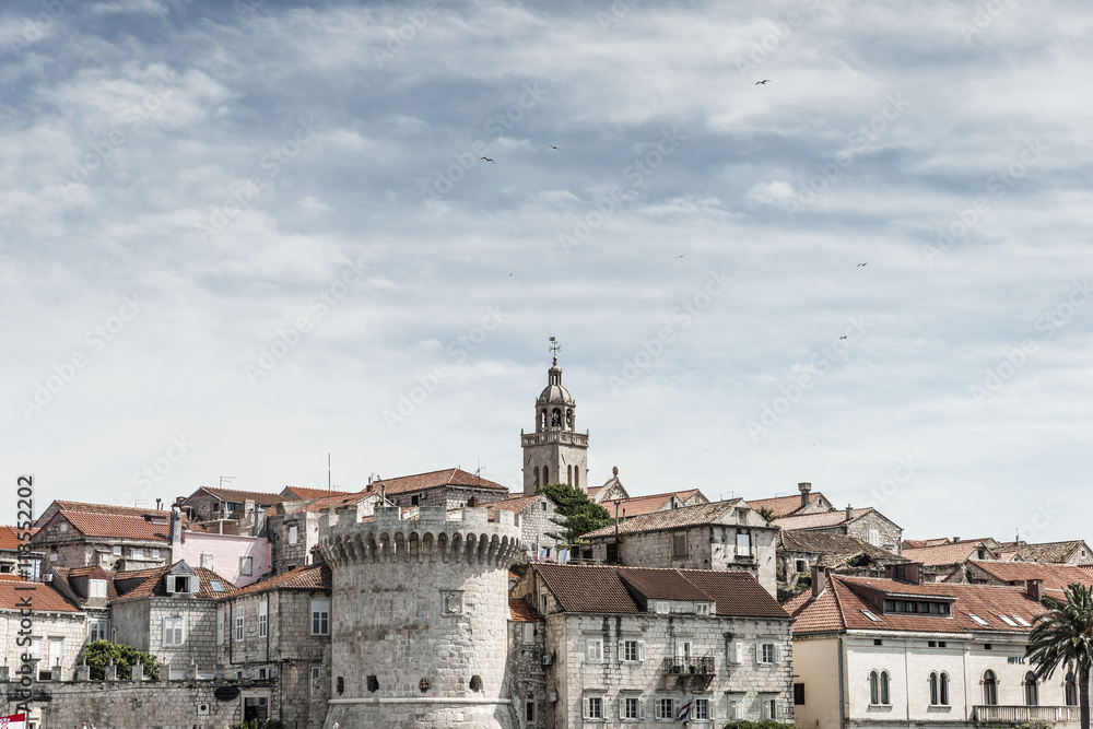 Croatia, Korcula, view to the old town Croatia, Korcula, view to the old town