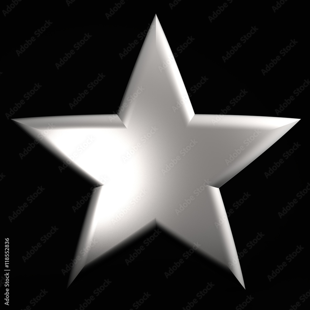 Fototapeta premium Happy Star. 3D illustration. 3D CG. Format 16:9. High resolution.