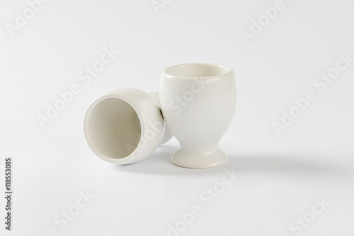 Two white eggcups