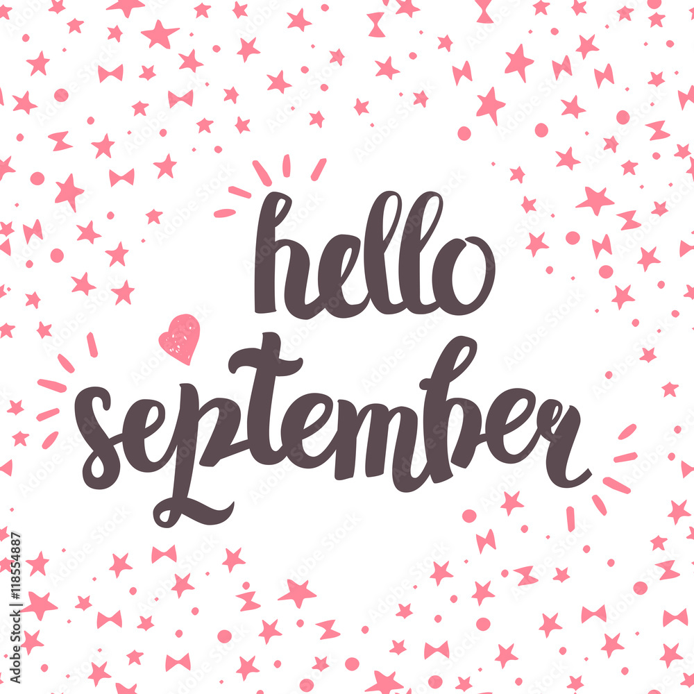 lettering hello september
