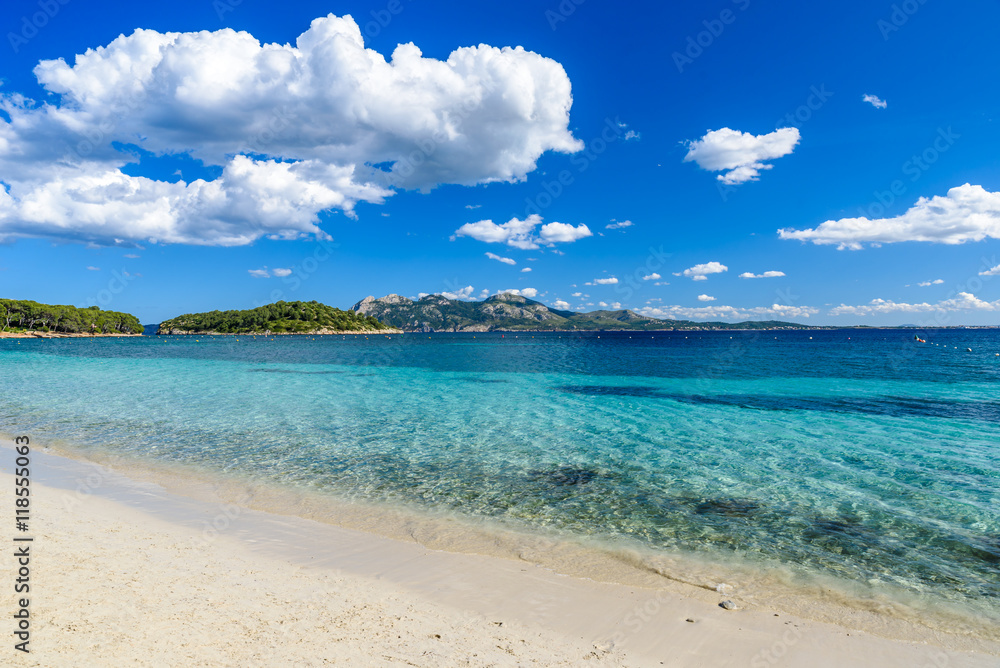 Platja de Formentor - beautiful beach at cap formentor, Mallorca - Spain