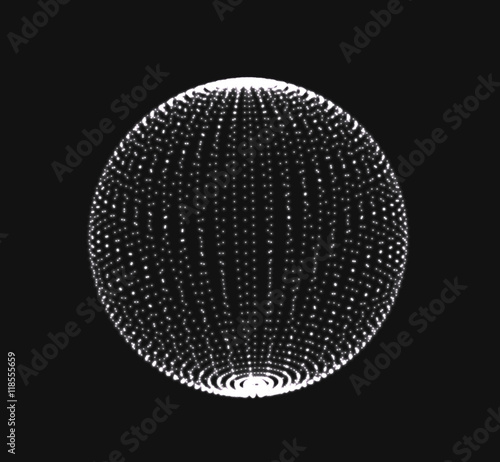 Abstract 3D sphere spiral shape © Maxim P
