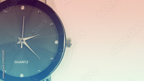 watch tell the time on gradient filter and free space for text