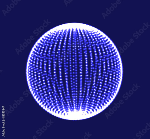 Abstract 3D sphere spiral shape