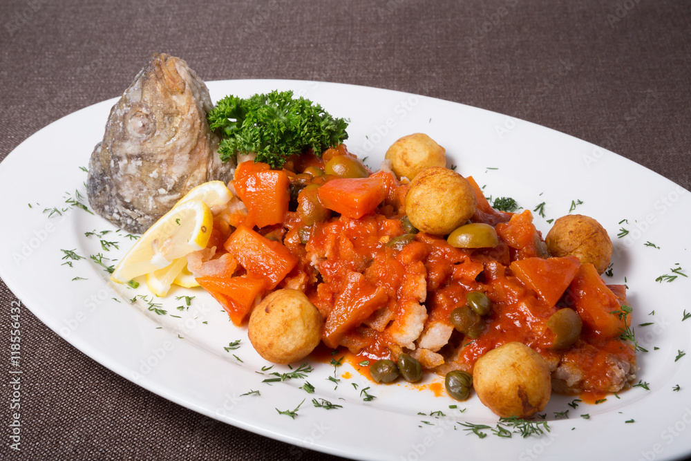 Fototapeta premium Red fish stew