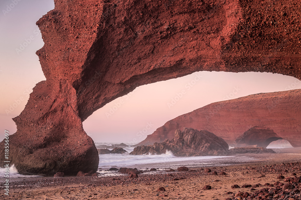 Red arches of Legzira beach
