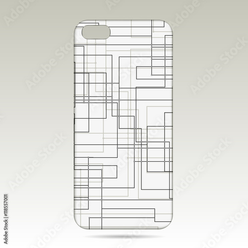 circuit board Phone case vector illustration