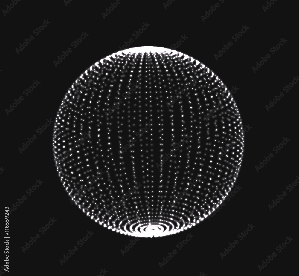 Abstract 3D sphere spiral shape Abstract 3D sphere spiral shape