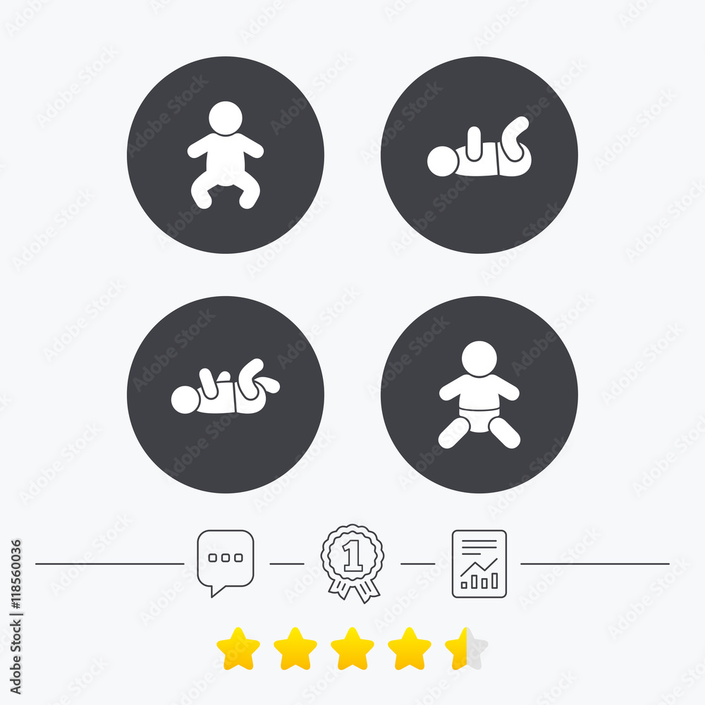 Newborn icons. Baby infants symbols. Newborn icons. Baby infants symbols.