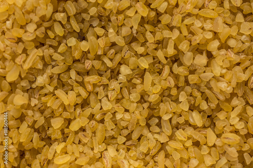 Close-up image of raw dried bulgur photo