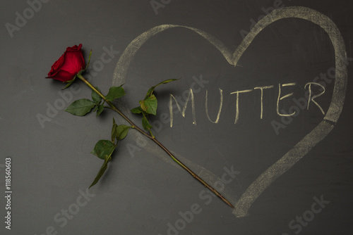 A Happy Mothersday Design With The Word Mutter