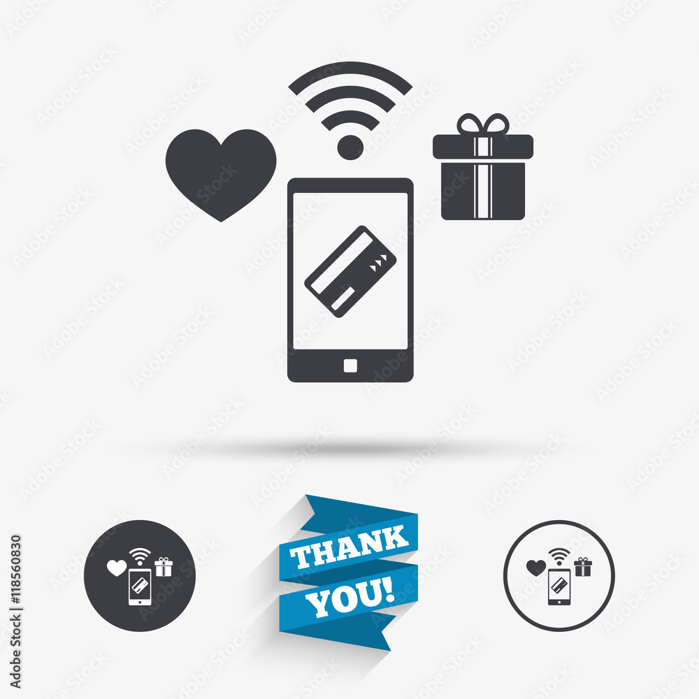 Mobile payments icon. Smartphone, credit card. Mobile payments icon. Smartphone, credit card.