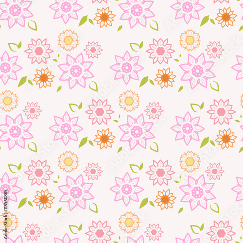 Wallpaper Mural Vector Floral Pattern Torontodigital.ca