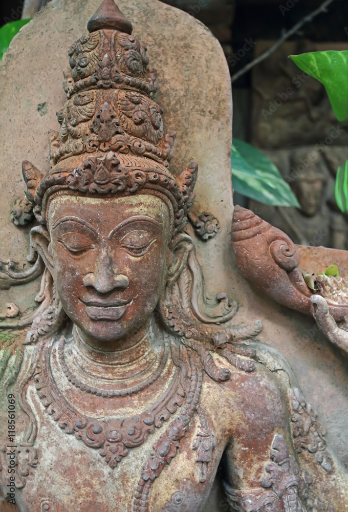 close up thai Stone Carving