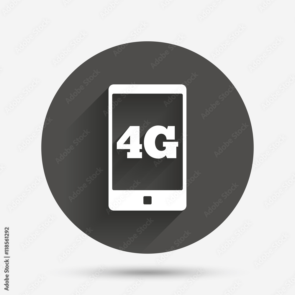 4G sign. Mobile telecommunications technology. 4G sign. Mobile telecommunications technology.