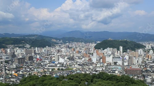 松山総合公園からの松山市の眺め／右パン