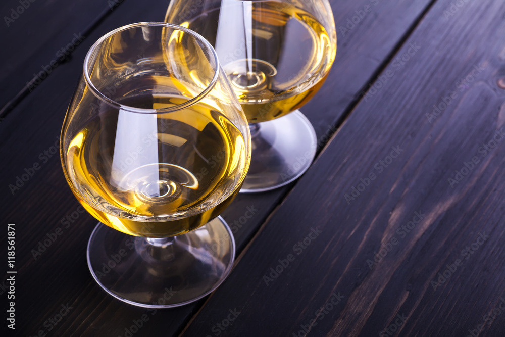 Glasses of brandy Glasses of brandy