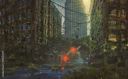 Abandoned steets in the city