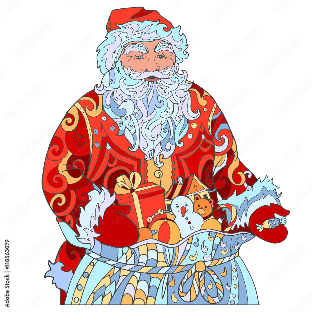 Free Vector | Sketches of santa claus in three different colours-saigonsouth.com.vn